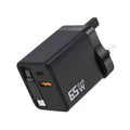 65W GaN Charger with Retractable USB-C Cable — Dual Port A+C